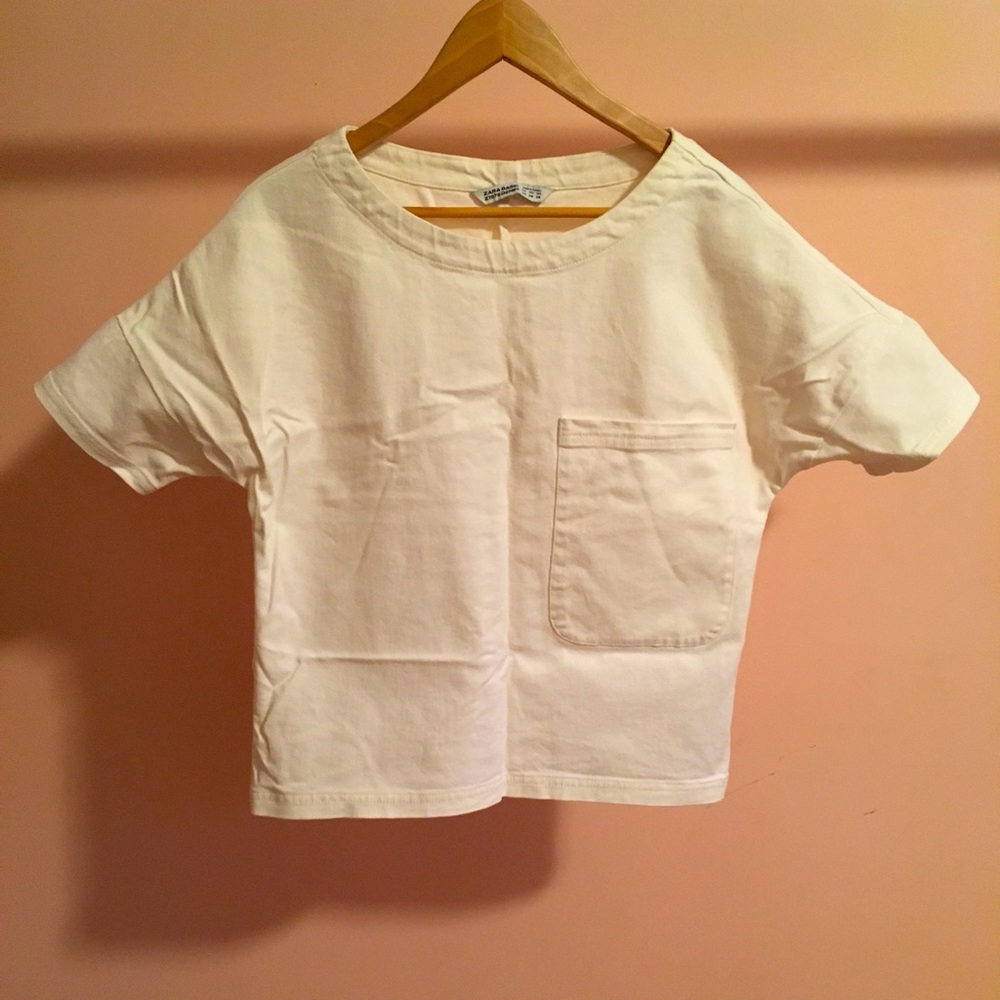 Cream Denim Canvas Top - Picture 1 of 3